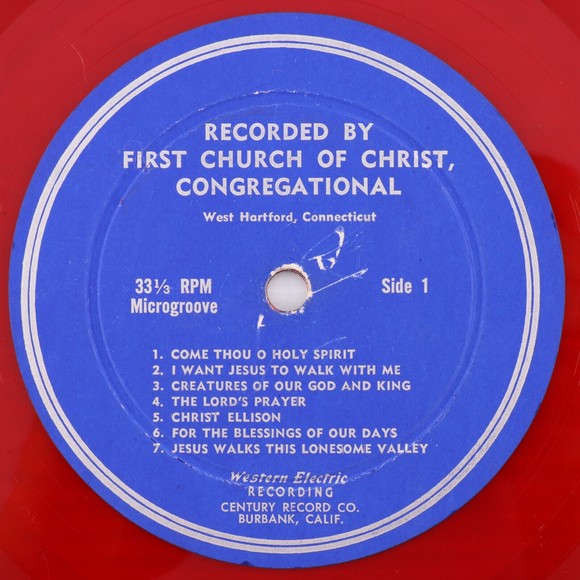 First Church Of Christ Congregational Western Electric Recording Red LP Record - Picture 1 of 4